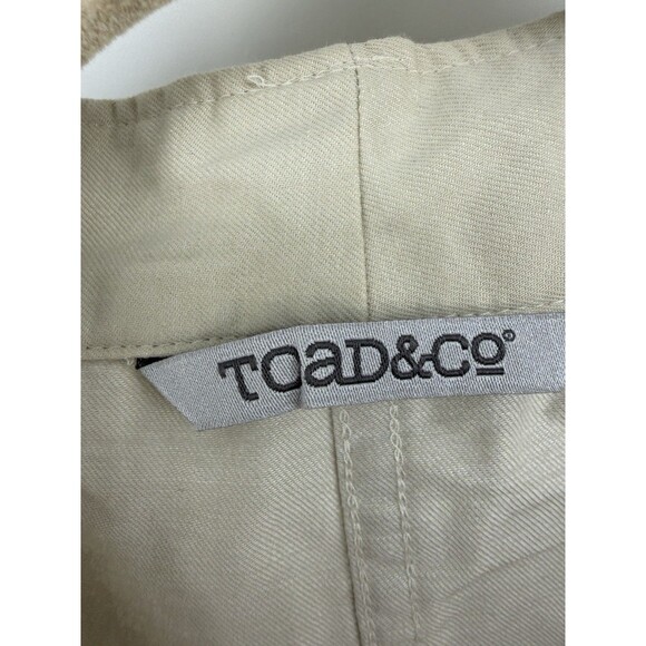 Toad & Co Women Medium organic cotton tank v neck ruched Zippered Pocket - Picture 2 of 12